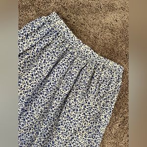Vintage Blue & White Floral Skirt